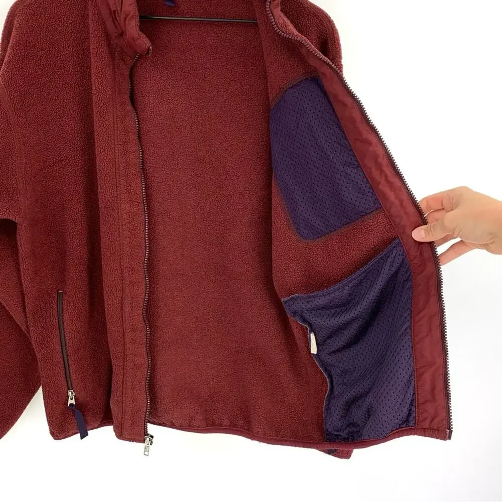 VTG PATAGONIA Full Zip Fleece Jacket Burgundy Red M
